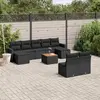 Image de VIDAXL Salon jardin modulaire 10 pcs - Noir résine tressée