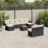 Image de VidaXL Salon de jardin 10 pcs - Noir