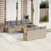 Image de vidaXL Salon de jardin 11pcs - Mélange beige