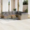 Image de vidaXL Salon de jardin 12 pièces - Mélange beige