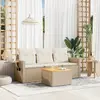 Image de Salon de jardin vidaXL - 4 pcs - Beige