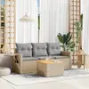 Image de VIDAXL Salon de jardin 4pcs mélange beige