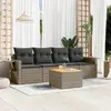 Image de VidaXL Salon de jardin 5 pcs - Gris