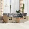 Image de VIDAXL Salon de jardin 7 pcs - Mélange beige