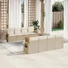 Image de vidaXL Salon de jardin 9 pcs - Beige