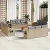 Image de VIDAXL Salon de jardin 13 pcs - Mélange Beige