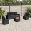 Image de Salon de jardin vidaXL 6 pièces - Noir
