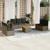 Image de vidaXL Salon de jardin 8 pcs Gris