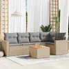 Image de vidaXL Salon de Jardin 6 pcs - Beige