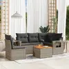 Image de VIDAXL Salon de jardin avec coussins gris - 6 pièces
