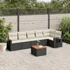 Image de vidaXL Salon de jardin 7 pcs noir