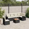 Image de vidaXL Salon de jardin 7 pcs Noir
