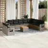 Image de vidaXL Salon de jardin 11 pcs - Gris