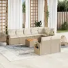 Image de vidaXL Salon de jardin 9 pcs - Beige