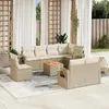Image de vidaXL Salon de jardin 9 pcs Beige