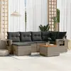 Image de vidaXL Salon de jardin 7 pcs - Gris