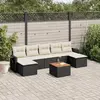 Image de vidaXL Salon de jardin 8 pcs noir