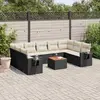 Image de vidaXL Salon de jardin 10 pcs - Noir
