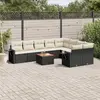 Image de vidaXL Salon de jardin 10 pcs - Noir
