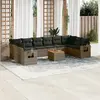 Image de vidaXL Salon de jardin avec coussins - Gris