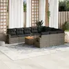 Image de VIDAXL Salon de jardin 11 pcs - Gris résine tressée
