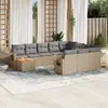 Image de vidaXL Salon de jardin 11 pcs - Mélange beige