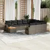 Image de vidaXL Salon de jardin résine tressée - Gris