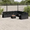 Image de vidaXL Salon de jardin 11 pcs noir