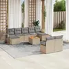 Image de VIDAXL Salon de jardin et coussins 10 pcs - Beige