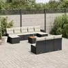 Image de vidaXL Salon de Jardin 11 pcs - Noir