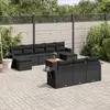 Image de VidaXL 11 pcs Salon de jardin avec coussins - Noir