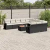 Image de vidaXL Salon de jardin 12 pcs - Noir