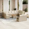 Image de vidaXL Salon de jardin 13 pcs résine tressée - Beige