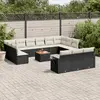 Image de VIDAXL Salon de jardin 14 pcs - Noir