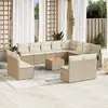 Image de vidaXL Salon de Jardin 13 pcs - Beige