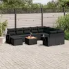 Image de VIDAXL Salon de jardin avec coussins noir - 11 pièces