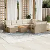 Image de VIDAXL Salon de jardin 11 pcs - Beige