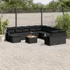Image de vidaXL Salon de jardin - 12 pcs avec coussins - Noir