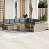 Image de VidaXL Salon de jardin 12 pcs - Résine tressée beige mélange