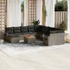 Image de VIDAXL Salon de jardin 12 pcs - Gris résine tressée