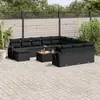 Image de VIDAXL Salon de jardin 13 pcs - Noir