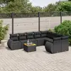 Image de vidaXL Salon de Jardin 9 pcs - Noir