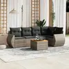 Image de vidaXL Salon de jardin 6 pcs - Gris