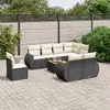 Image de vidaXL Salon de jardin 9 pièces noir