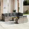 Image de vidaXL Salon de jardin avec coussins 10 pcs - Gris