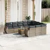 Image de vidaXL Salon de jardin 11 pcs Gris