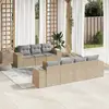 Image de vidaXL Salon de jardin - 8 pcs - Beige