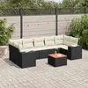 Image de vidaXL Salon de jardin 8 pcs noir
