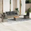 Image de VIDAXL Salon de jardin 6 pcs - Gris Résine Tressée
