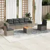 Image de VIDAXL Ensemble de jardin résine tressée - 7 pcs - Gris